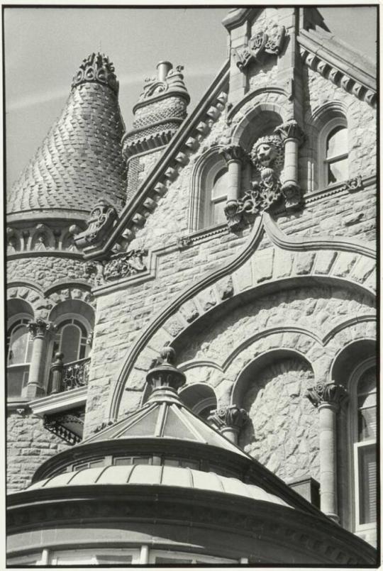 The Gresham House, detail of conservatory roof and east elevation