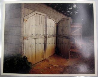 Shed with Blue Dotted Lines