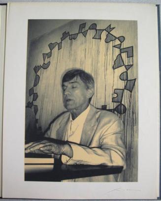 Untitled (Don Donaghy seated at his computer keyboard)