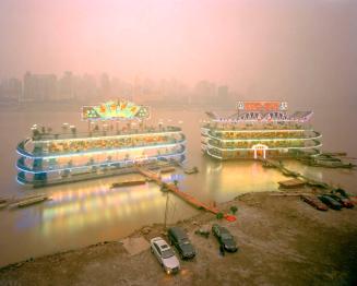 Restaurant Boats, Jialing River, Chonqing, China
