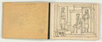 Cuaderno con diecisiete páginas de dibujos (Estructuras, composiciones constructivistas)