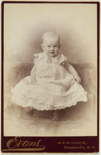 [Portrait of a Baby Seated with Straw]