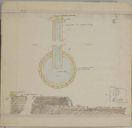 Proposal for a Water Sculpture (unrealized) at Bushenami Sculpture Garden