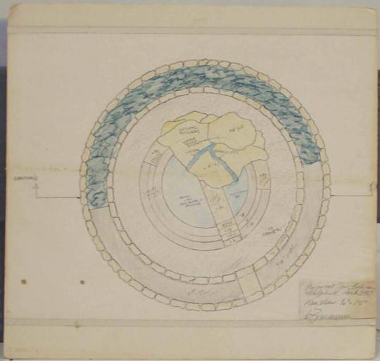 Proposal for a Water Sculpture (unrealized) at Bushenami Sculpture Garden