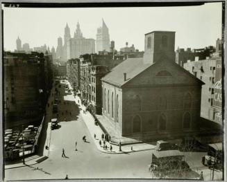 View of Manhattan from Manhattan Bridge, New York