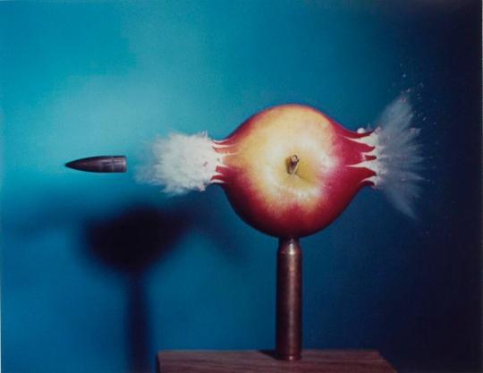 Bullet through Apple