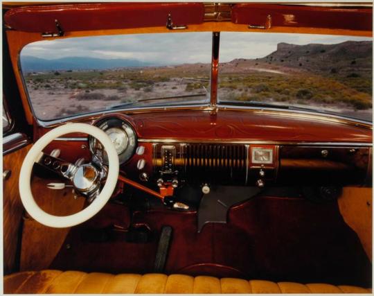 Sombrillo, New Mexico Looking South from Ben Vigil's 1952 Chevrolet, August, 1986