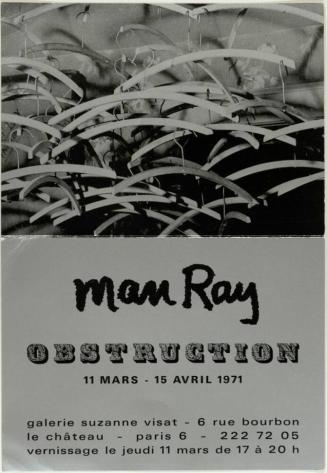 Gallery Invitation: Man Ray : Obstruction