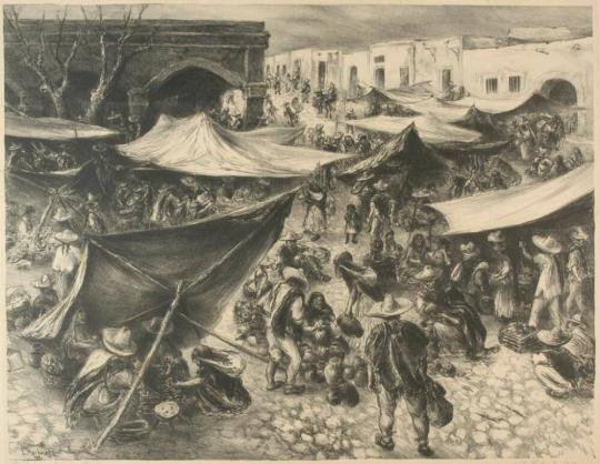Market Day at Zimapan, Mexico
