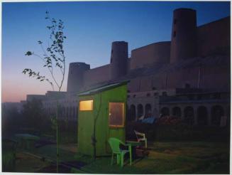 A security guard’s booth at the newly restored Ikhtyaruddin citadel, Herat.