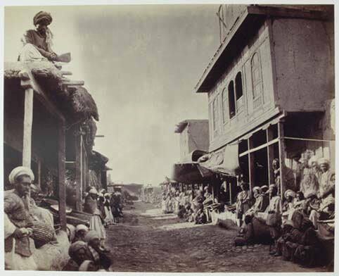 Jellallabad, the main street shewing covered Bazaar.