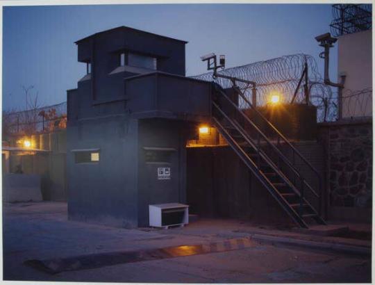 A watchtower guarding a street of foreign embassies in central Kabul. For the British army these improvised fortifications are called ‘sangars’, although the term is Dari for ‘barricade’ and is one of the few words the British brought home from the Anglo-Afghan Wars.