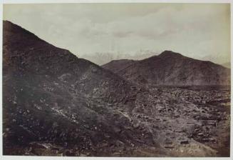 Panorama Of The City Of Cabul & Surroundings. Taken from Bala Buhj. Shepur in the Distance.