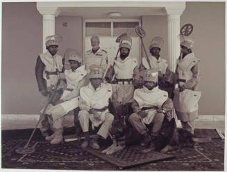 A de-mining team from the Mine Detection Centre in Kabul with a member of the German Police who is mentoring them.