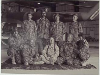 The future leadership of the Afghan Air Force with Maj. Jason A. Church of the US Marines who is training and funding them.