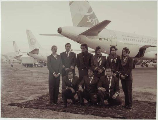 The crew and ground staff of the new independent operator, ‘Safi Airways’.