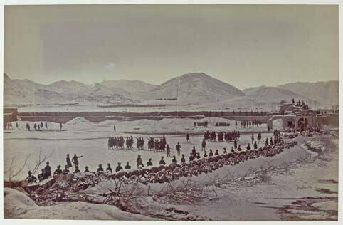 Camp and Abattis At Sherpur. 5th Punjaub Infantry. 25th Dec 1879.