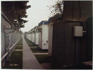 Accommodation units, known as ‘pods’, for lower ranking diplomats of the British Embassy.