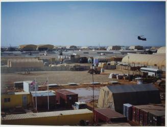 The seemingly endless number of helicopter pads and hangars at Camp Bastion.