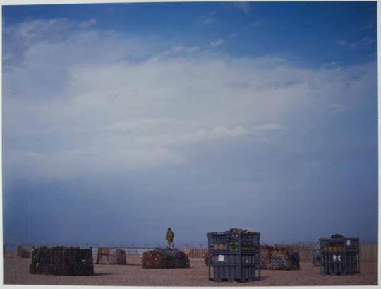 Waiting for a helicopter, Camp Bastion, Helmand.