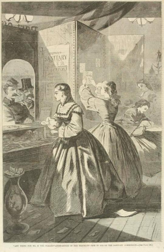 "Any thing for me, if you please?"--Post-Office of the Brooklyn Fair in Aid of the Sanitary Commission