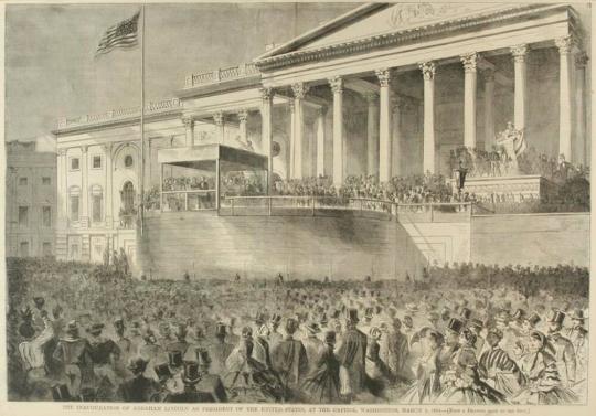 The Inauguration of Abraham Lincoln as President of the United States, at the Capitol, Washington, March 4, 1861