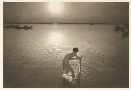 Pilgrim Bathing in Ganges