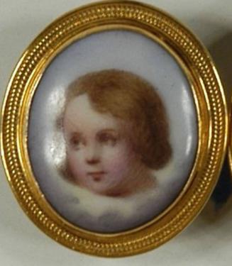 Cuff Button with Portrait of a Child