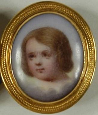 Cuff Button with Portrait of a Child