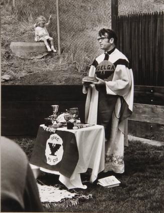 Priest at Outdoor Mass