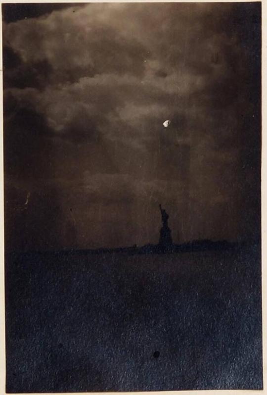 [view from water of Statue of Liberty]