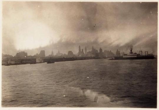 [view from water of water and city skyline]