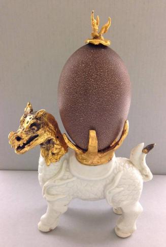 Emu Egg and Figure of a Dragon