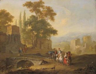 Landscape with a Fountain and Travelers