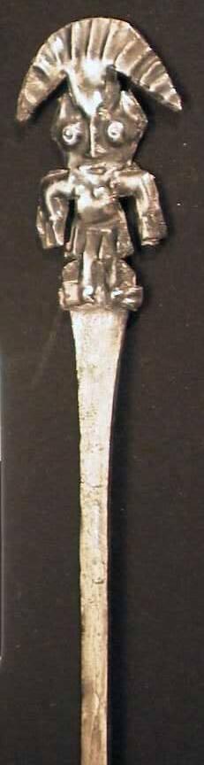 Pin or Tupu with a Human Figure Wearing a Headdress