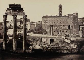 View of the Roman Forum towards the Capitoline Hill, Looking West