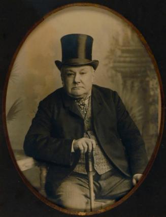 [Seated Man with Top Hat and Cane]