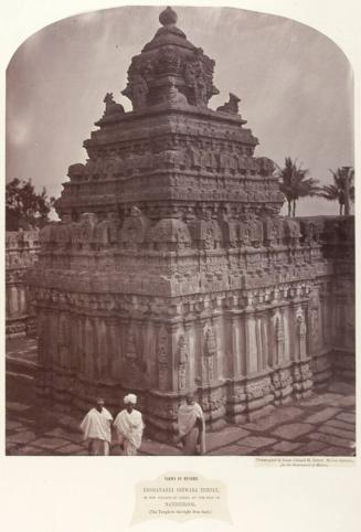 Bhoganandi Ishwara Temple, with the village of Nandi, at the Foot of Nandidroog.  The Temple to the Right from back