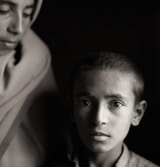 Brothers, born in exile, Afghan refugee village, Khairabad, North Pakistan