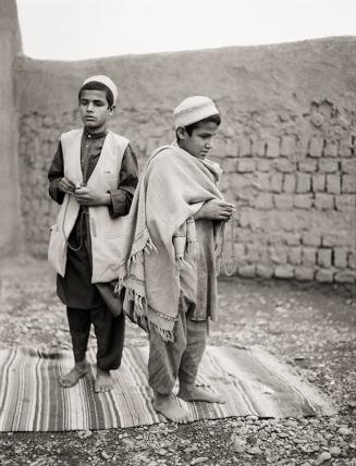 Osman and Farid, Blind Qari (“One Who Knows the Koran by Heart”) Brothers with Rosaries, Afghan Refugee Village, Nasir Bagh, Northwest Frontier Province, Pakistan