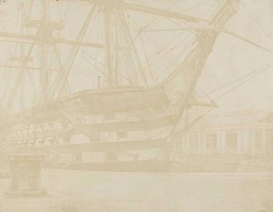 H.M.S. Queen in Dock