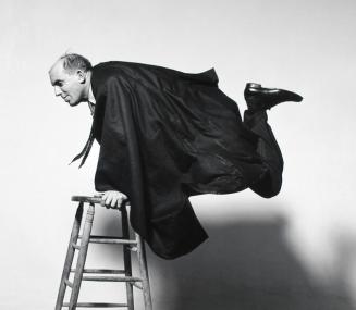 Ansel Adams Jumping in Morgan's Studio