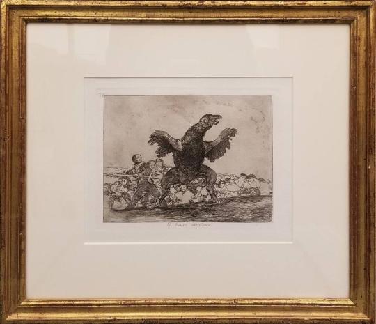 El buitre carnívoro (The carnivorous vulture) from the series Los Desastres de la Guerra (Disasters of War)