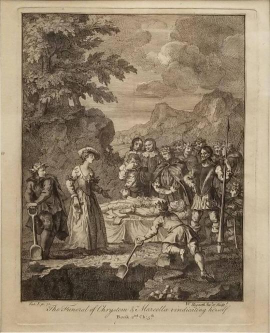 Illustration to Cervantes's Don Quixote: "The Funeral of Chrystom and Marcella Vindicating Herself"