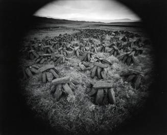 Peat Blocks Stacked to Dry, Isle of Skye, Scotland
