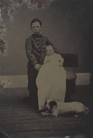 [Boy with Baby and Dog]