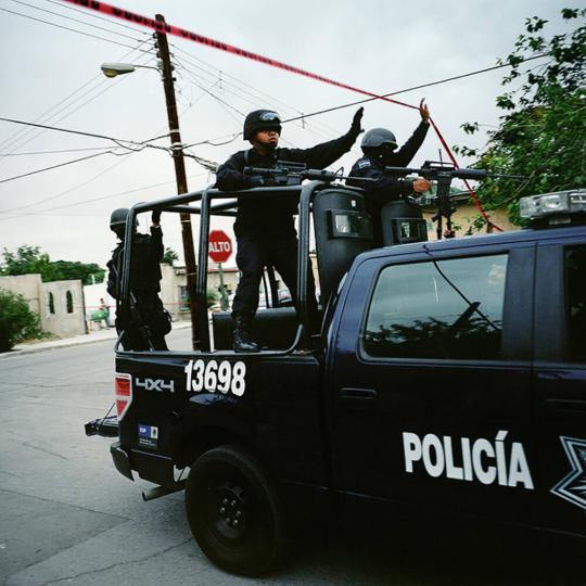 Federal Police in Pursuit, Ciudad Juárez, Mexico