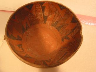 Bowl with Geometric Stepped Designs