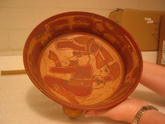 Footed Bowl with Kneeling Man