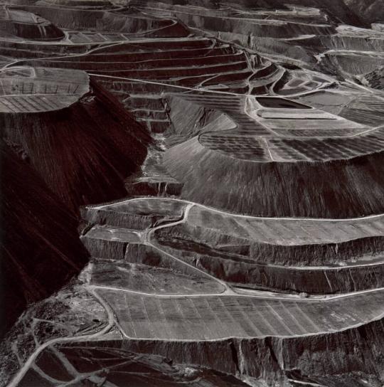 Terraced Leaching Fields, Open Pit Copper Mine at Bingham Canyon, Utah